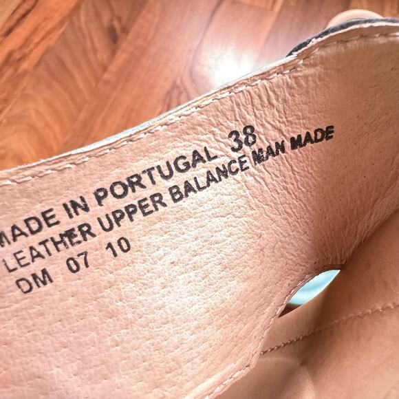 Dromedaries Blue Silver Leather Resort Sandals Size 38 - Picture 7 of 7